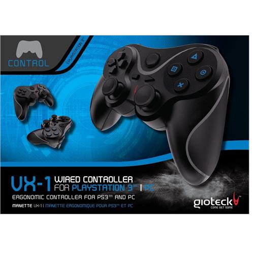 Gioteck Vx 1 Wired Controller For Sony Playstation 3 Pc Black Eoutlet Co Uk