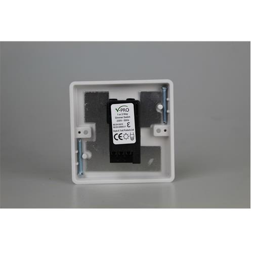 Varilight LED VPro Dimmer Switch 1 Gang 1 or 2 Way, 300 Watt (Trailing Edge) eoutlet.co.uk