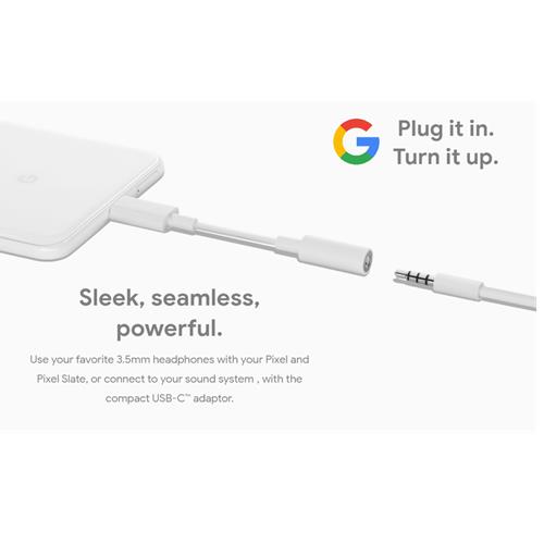 Google USB C to 3.5mm Headphone Adapter White eoutlet.co.uk