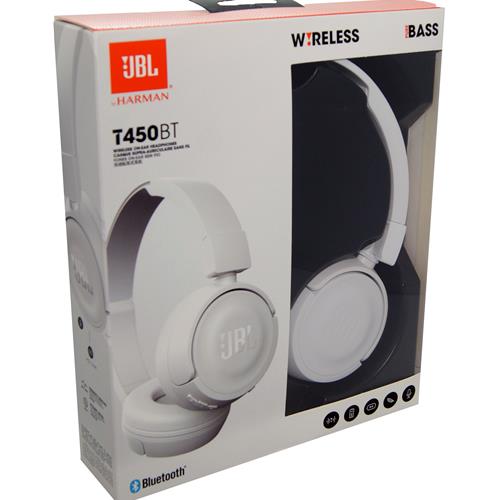 JBL Harman T450BT Bluetooth Headphones White eoutlet